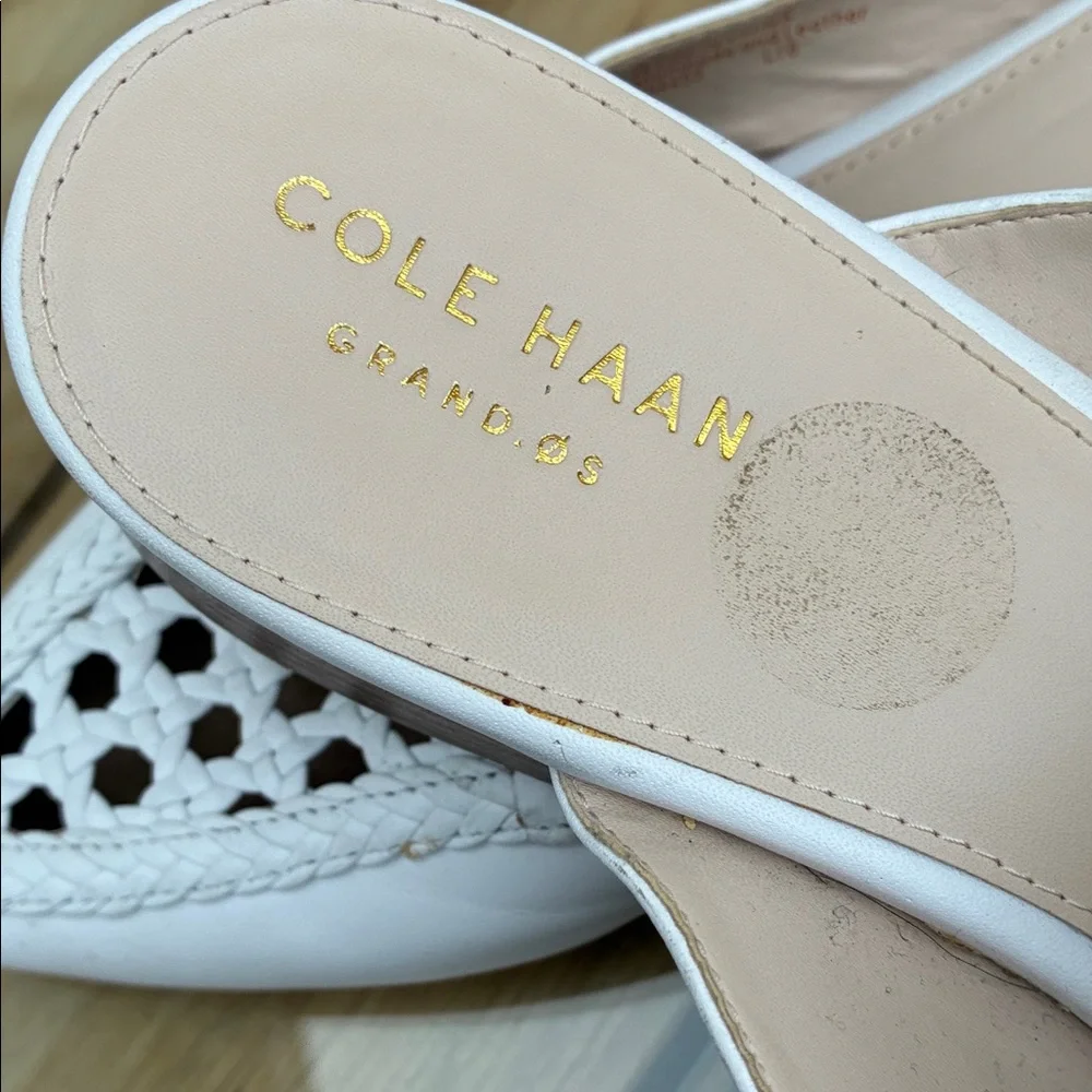 Cole Haan Women's Ivory Woven Clogs - Picture 3 of 5